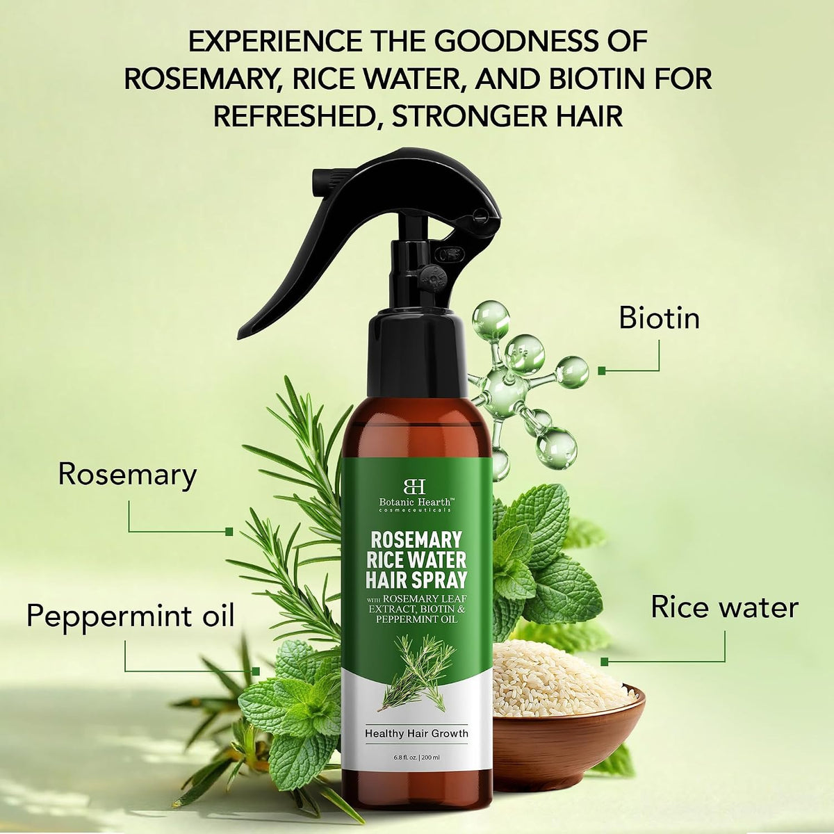 Botanic Hearth Rosemary and Rice Water Spray For Hair Growth