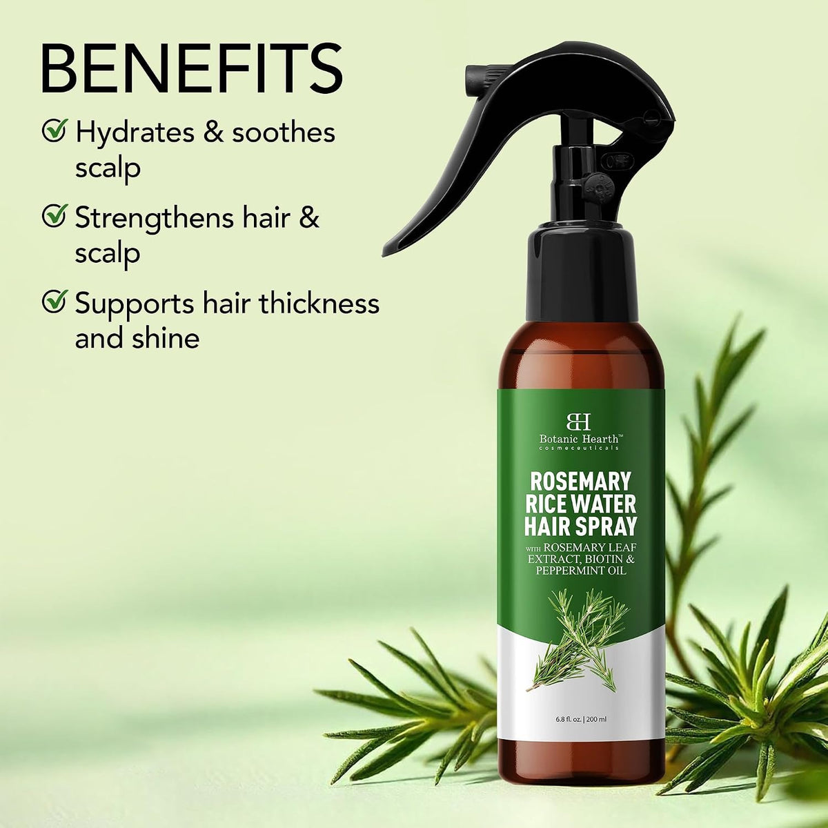 Botanic Hearth Rosemary and Rice Water Spray For Hair Growth